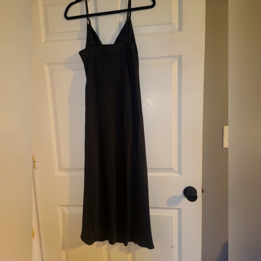 Black silky dress